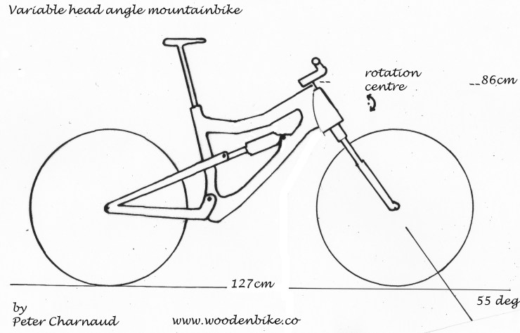 55 degree variable angle headstock wooden mtb